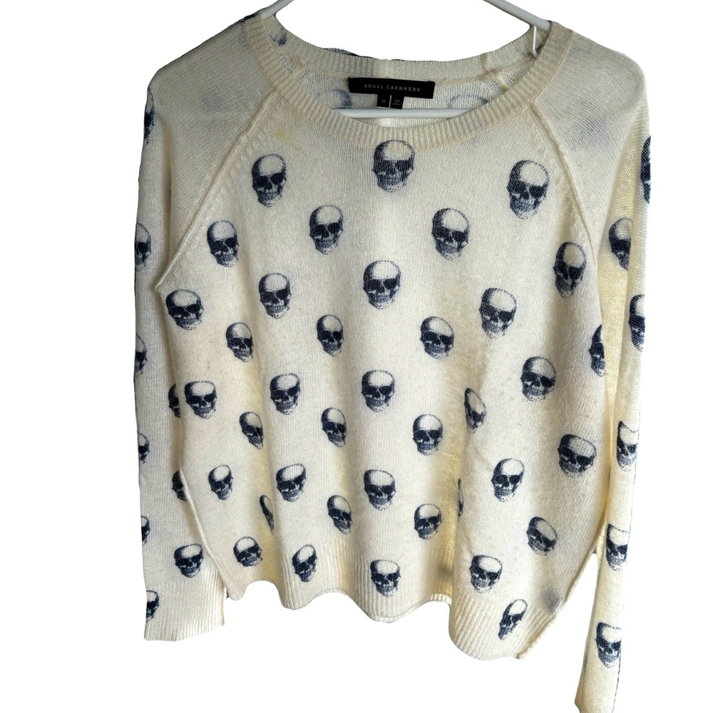 Skull Cashmere white sweater